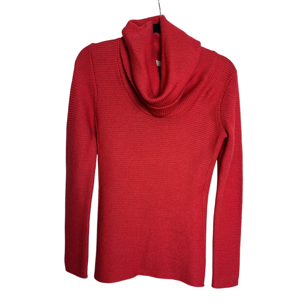 Banana Republic Red Knit Cowl Neck Wool Blend Sweater Long Sleeve Women's Size S